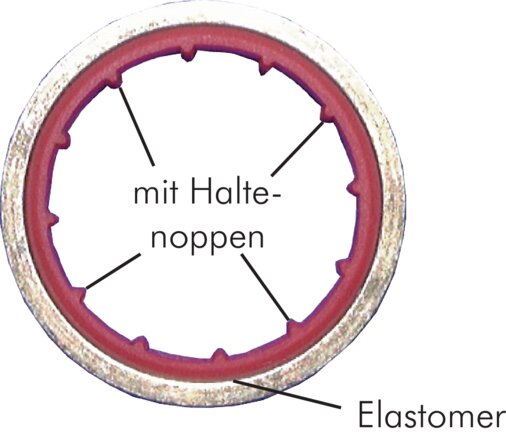 Exemplary representation: Captive sealing ring