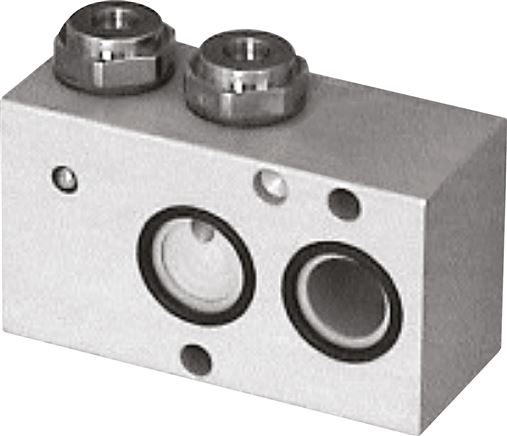 Exemplary representation: NAMUR adapter plates with throttle check valves, DR NAMUR FSFO