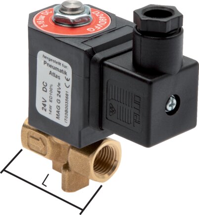 Exemplary representation: 2/2-directional solenoid valve (G 1/8" & G 1/4")