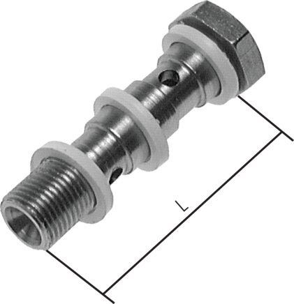 Exemplary representation: Stainless steel banjo bolt (2-fold)